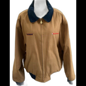 Burnham Jacket Men's Size L Color Brown Canvas Bomber Style Quilted Lining